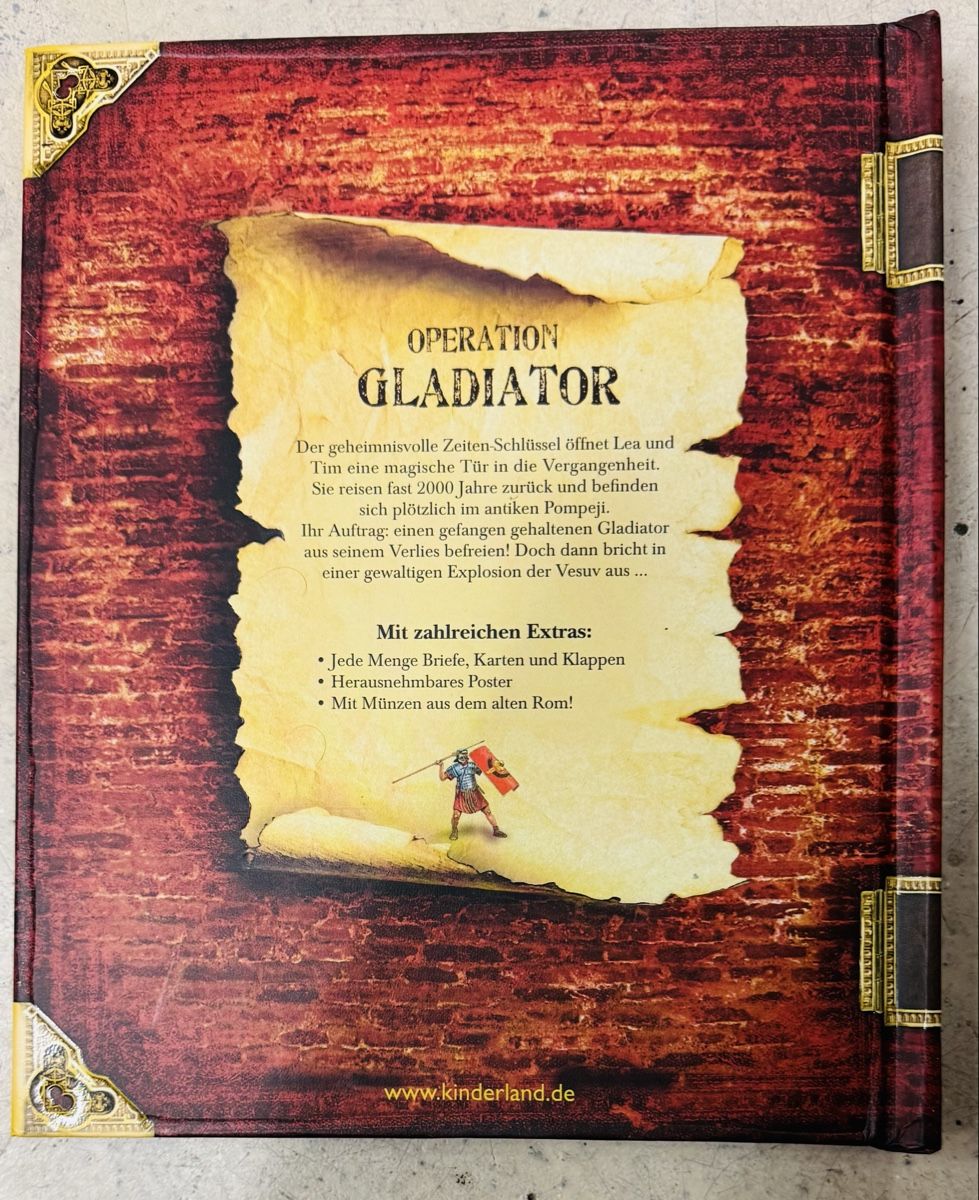 Libri: Der Zeiten-Schlüssel: Operation Gladiator - Kinderbuch – Nuovo (secondo la descrizione) da Mülligen venduto da Romangull 2