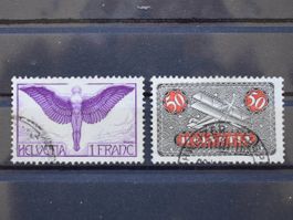 Flugpost Briefmarken Nr. 9 + 12      B1208A