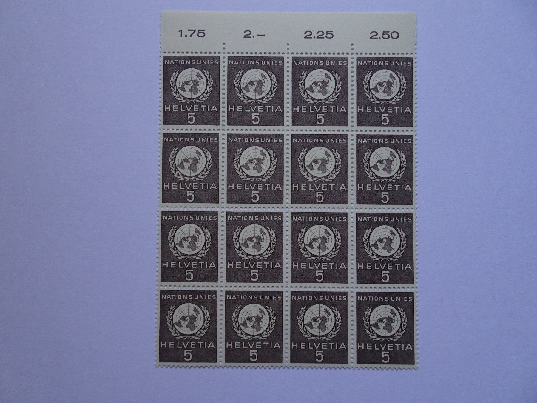 Tous les timbres: ONU 1955** – Neuf (Voir description) à Aadorf par Chnorli-Furz