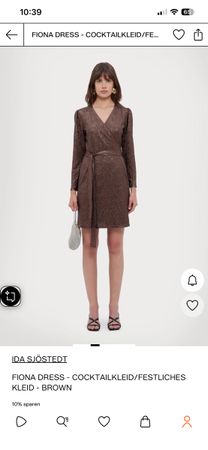 Ida Sjöstedt Fiona Dress - Cocktailkleid (Brown) - Gr.38