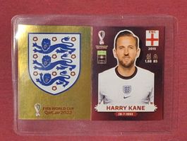 PANINI WM 2022 Harry Kane plus Wappen