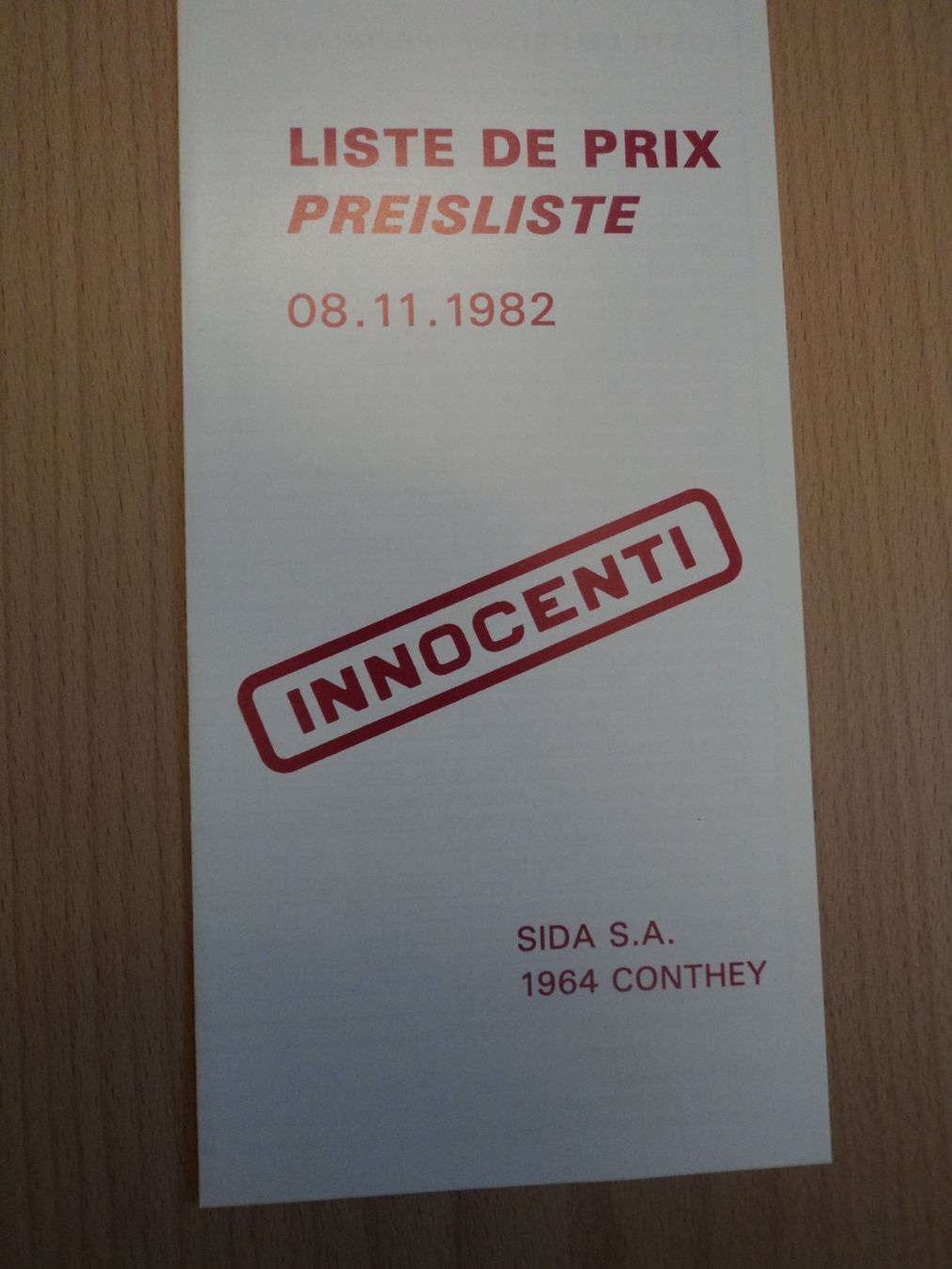 Autobianchi Dokumente: Prospekt Preisliste Innocenti 1982 – Gebraucht aus Schwarzenburg von modelCARama 2