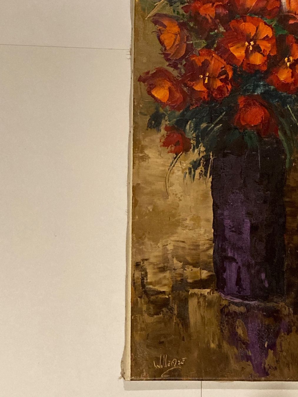 Gemälde: Stillleben signiert mit Blumen in Vase – Gebraucht aus Hirzel von pjn_d7xp 1