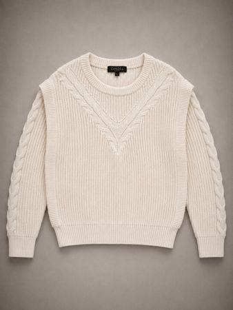 Pull Caroll Blanc Crème en Laine - Taille L (40)