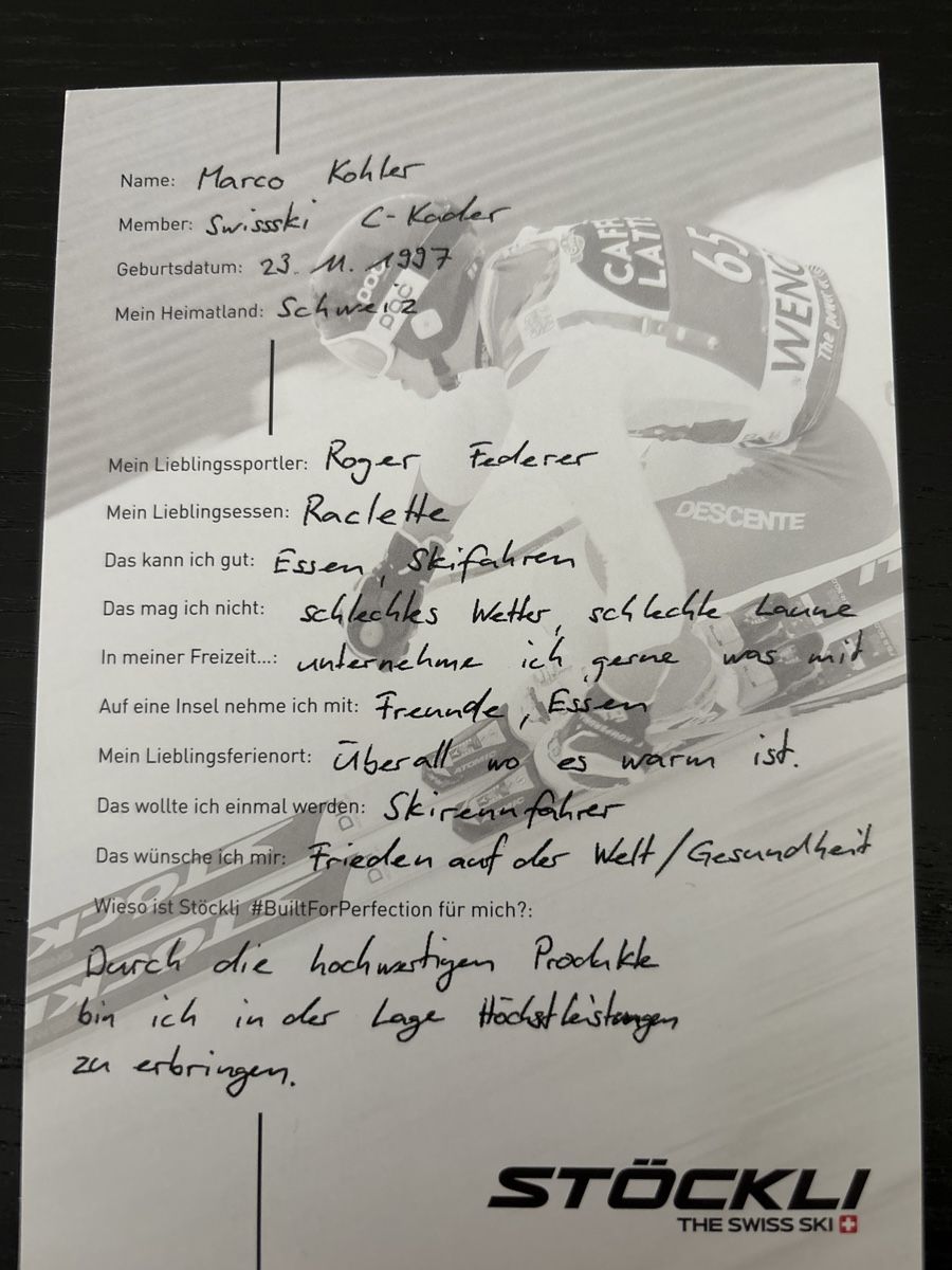 Autographes: Marco Kohler – D'occasion à Uetendorf par hoisle 1