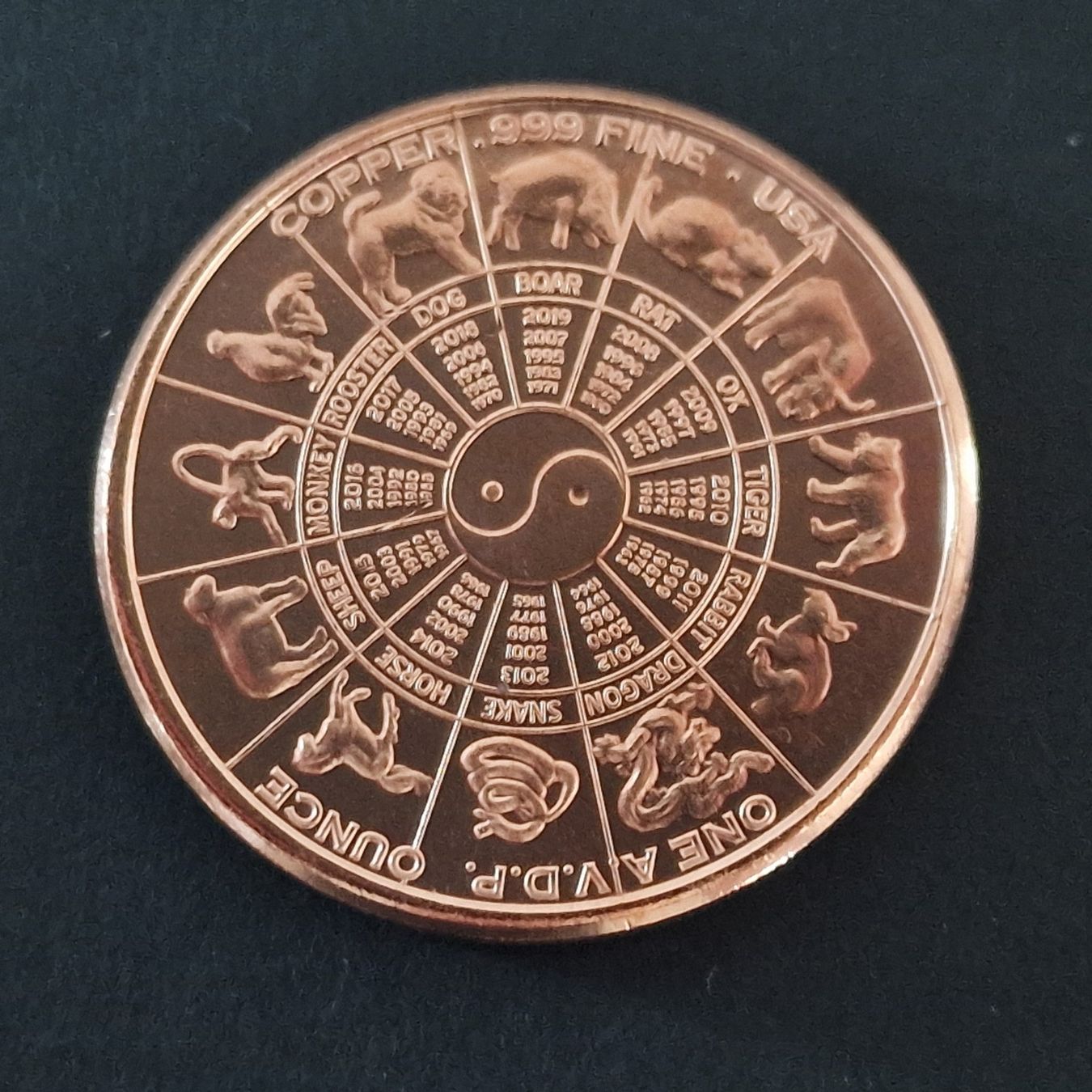 Medaillen: USA 1 Oz .999 Copper, Libra – Gebraucht aus Bouveret von psv01 1