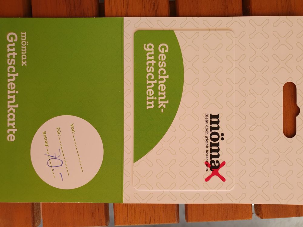 Mömax Gutschein Gutscheinkarte CHF 70.00 Kaufen auf Ricardo