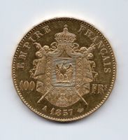 (711) Frankreich, 100 Francs 1857 Napoleon top stgl