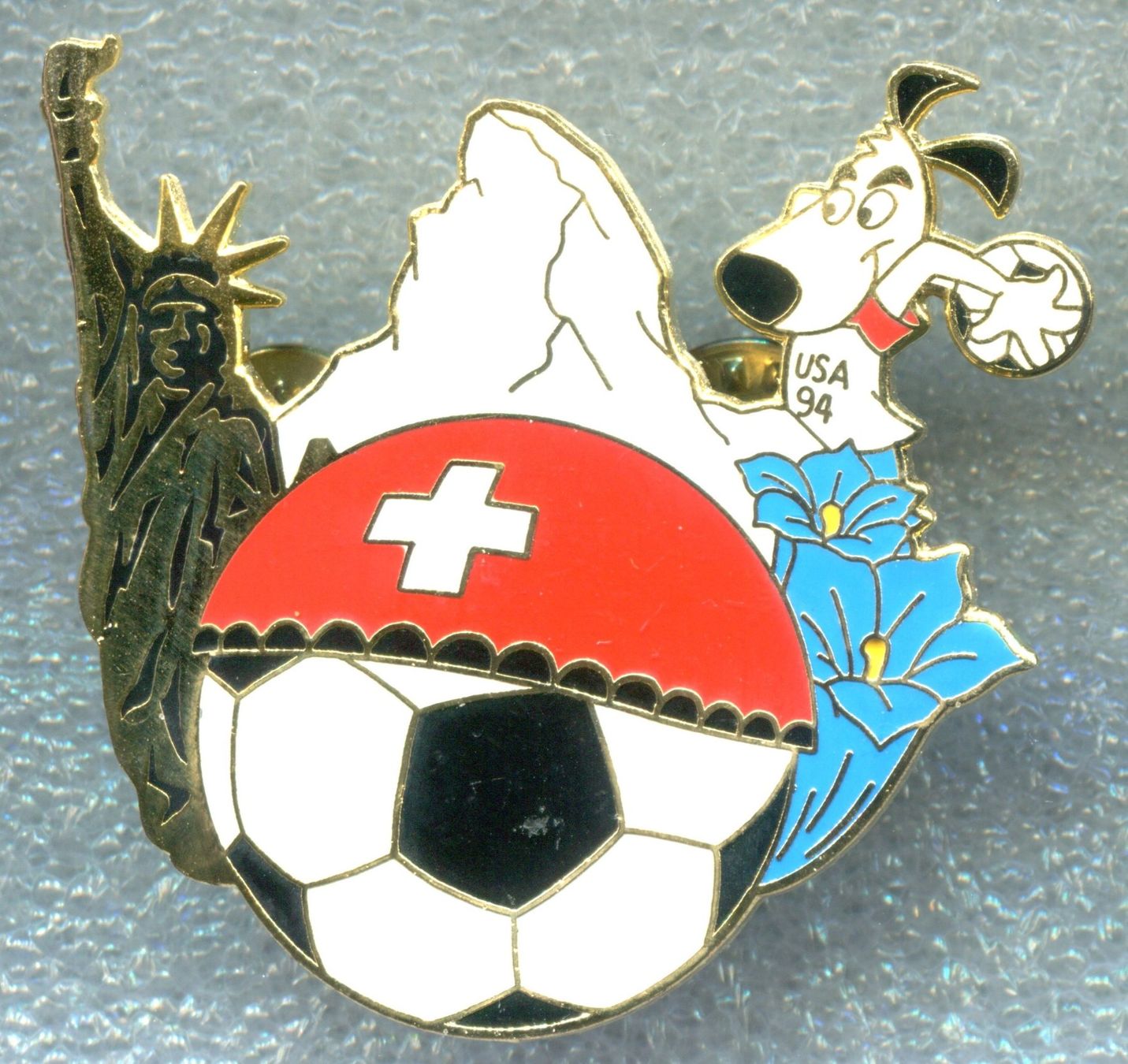 Fifa Placchette & Badge: FIFA  USA WM '94  Maskottchen  – Usato da Winterthur venduto da Sammleroase