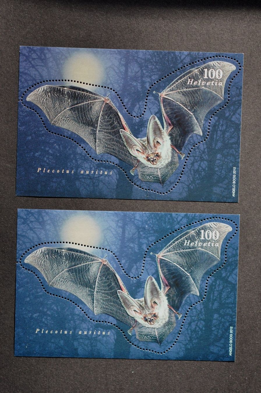 Alle Briefmarken: Abart: Braunes Langohr 2 Farbvarianten  2012 ** – Neu (gemäss Beschreibung) aus Worb von Buespy 1