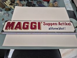 Emaille Werbung Werbeschild Maggi Vintage Suppenschild