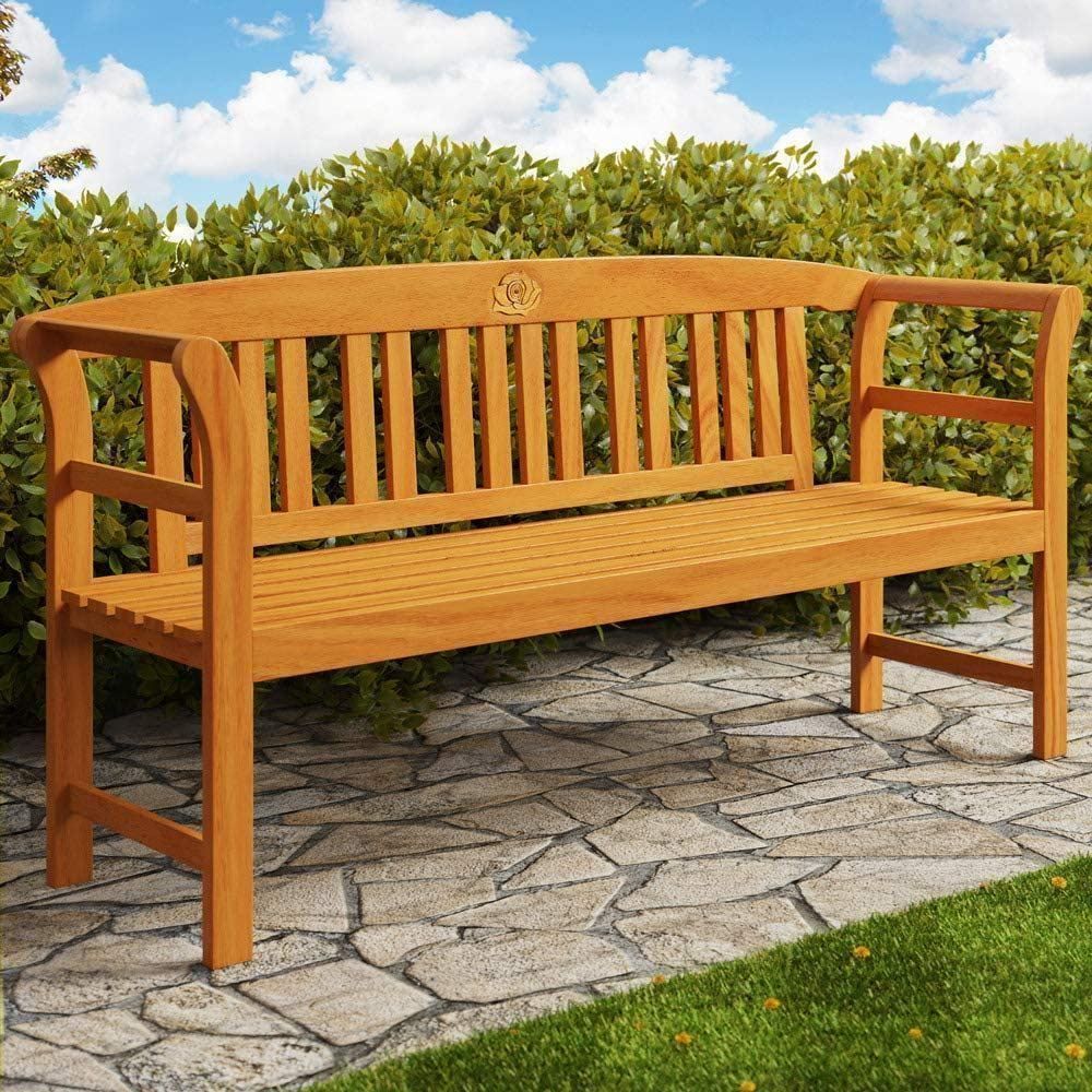 Panchine: FSC Gartenbänke mit Rose 150/43/82 cm – Nuovo e nell'imballaggio originale da Kriens venduto da Mikado-Geschenke 7