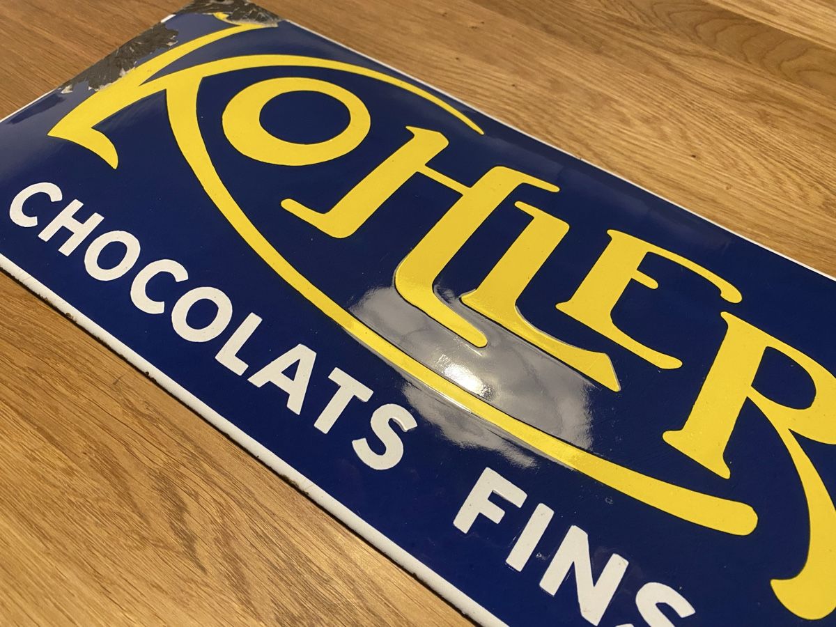 Schilder: Emailschild Kohler Chocolats seltenes kleinformat – Gebraucht aus Lausen von 19Cuda67 6