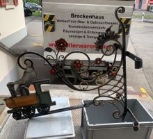 Schmiedeisenes Rest. Ausleger mit Lokomotive!