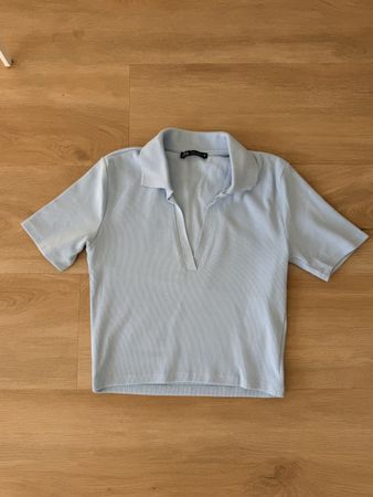 Zara Polo Shirt hellblau Damen Grösse M guter Zustand