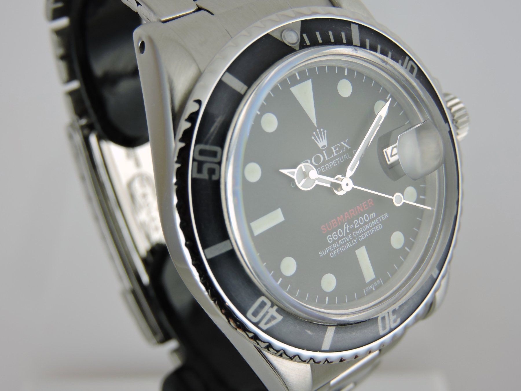 Rolex Orologi: 1972 Rolex Luminova Red Submariner 1680 MK8 – Usato da Bern venduto da Vintage-Oyster 5