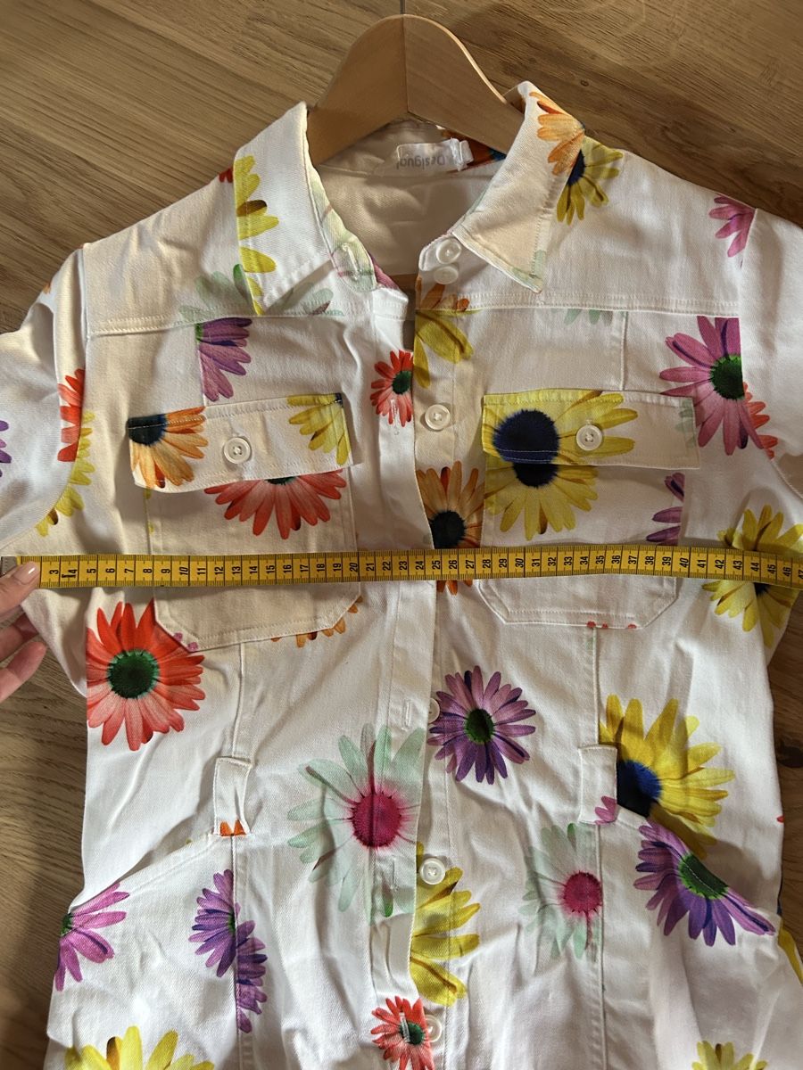 Desigual Vestiti: Robe Desigual imprimé fleurs blanc taille L courte – Usato da Miège venduto da Melaso 5
