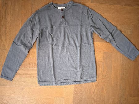 Pullover, Rundhalsausschnitt, graublau, Gr.140, 9-10Y