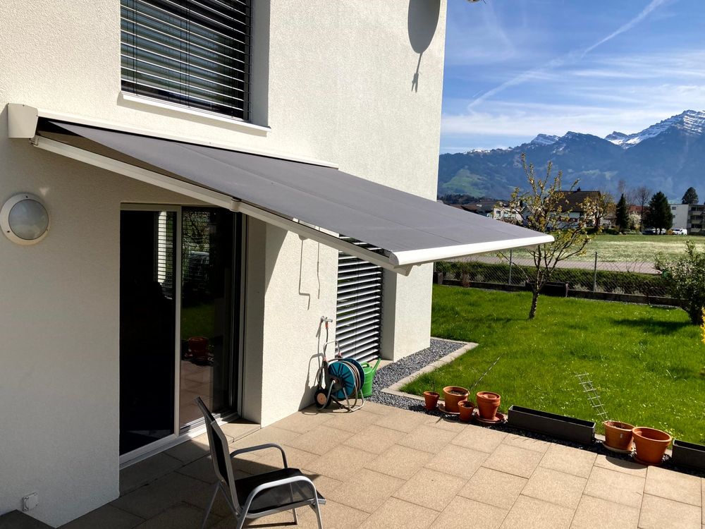 Markise für Wandmontage, weiss/anthrazit, ca. 3m x 2.4m Kaufen auf