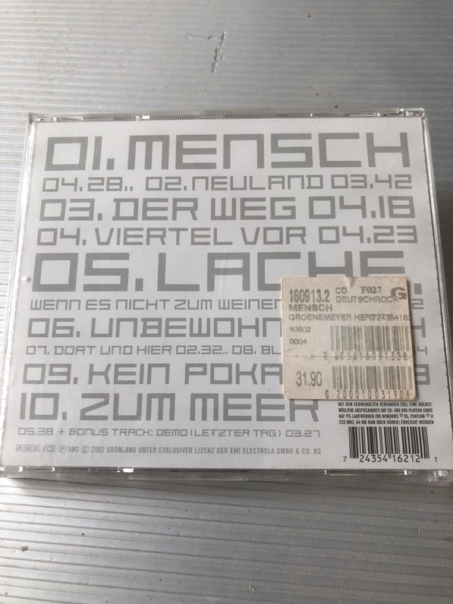 CD: Herbert Grönemeyer - Mensch  – Usato da Flaach venduto da rubo7 2