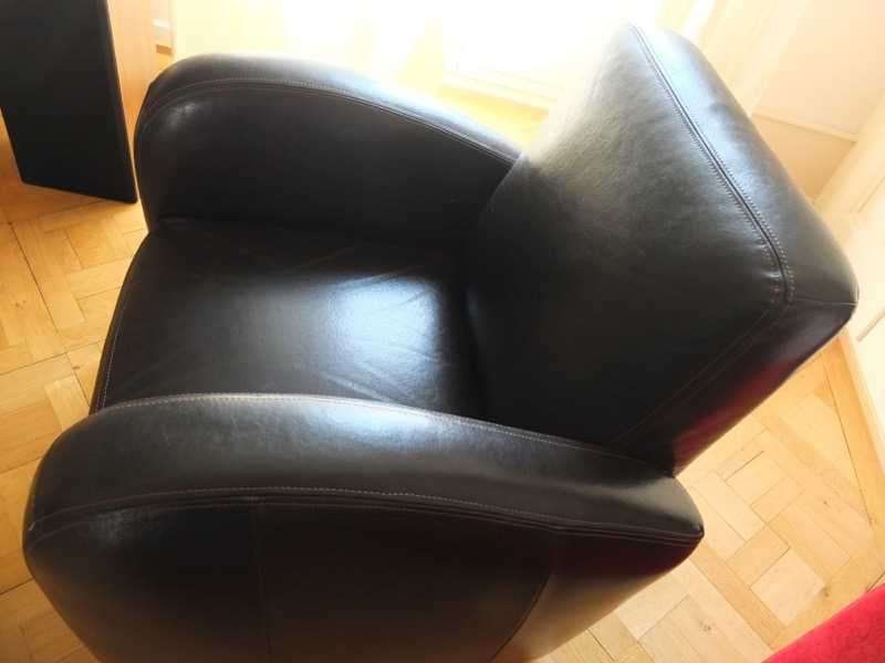 Sessel: Fauteuil en cuir vachette buffalo marron marque Artopia – Gebraucht aus Genève von Donnet2 2