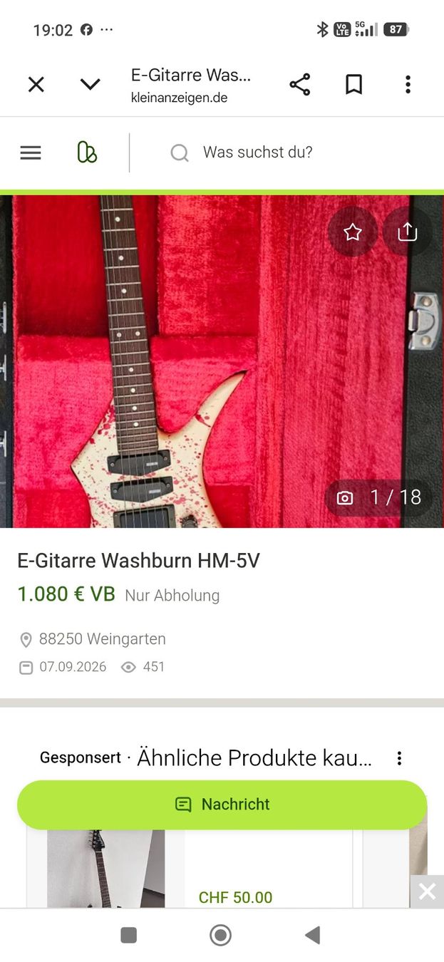 Washburn Strumenti musicali: Washburn HM 5V – Usato da Wynau venduto da rem_5tpw 7