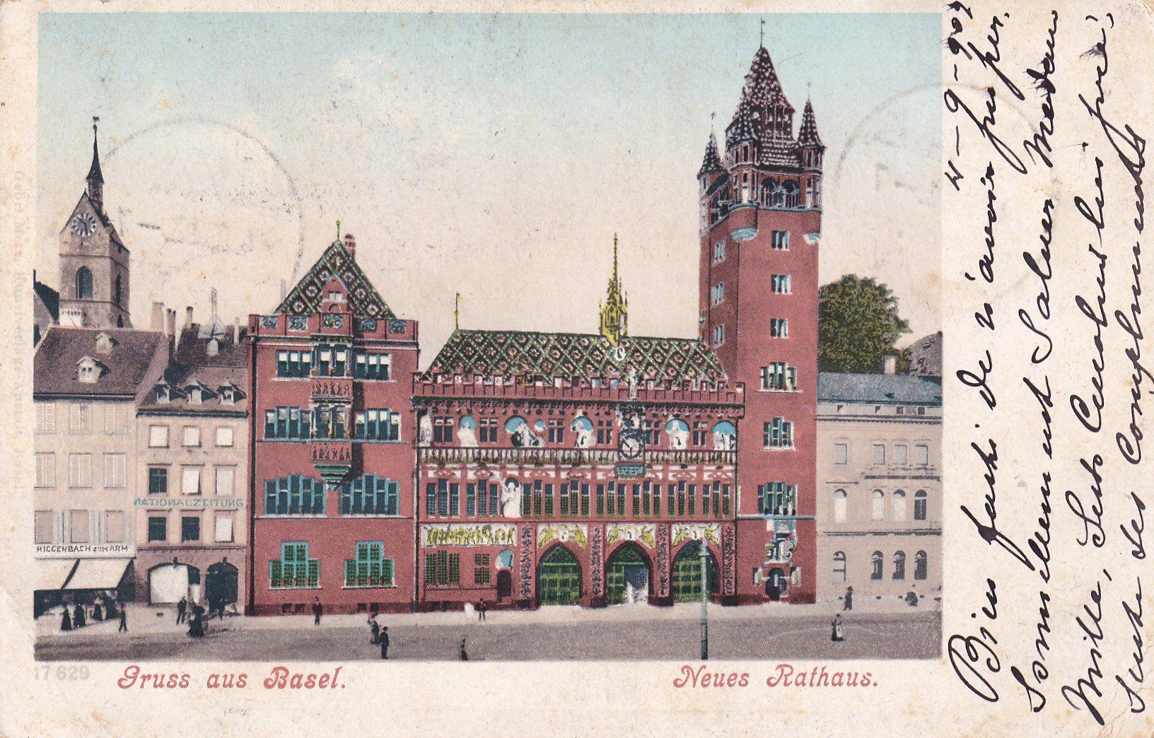 Cartoline postali: Gruss aus Basel Neues Rathaus  1902 – Usato da Cormoret venduto da Pascalll2001