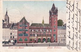 Gruss aus Basel Neues Rathaus  1902
