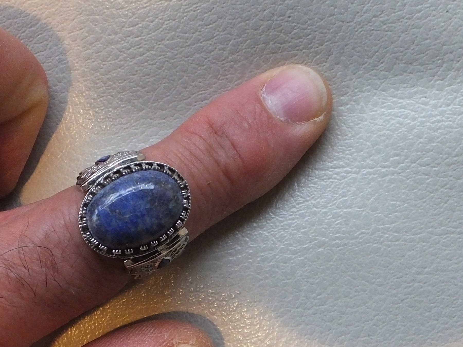 Anelli: Herrenring mit Echtem AZURITE Stein – Usato da Unterentfelden venduto da l654321a 1