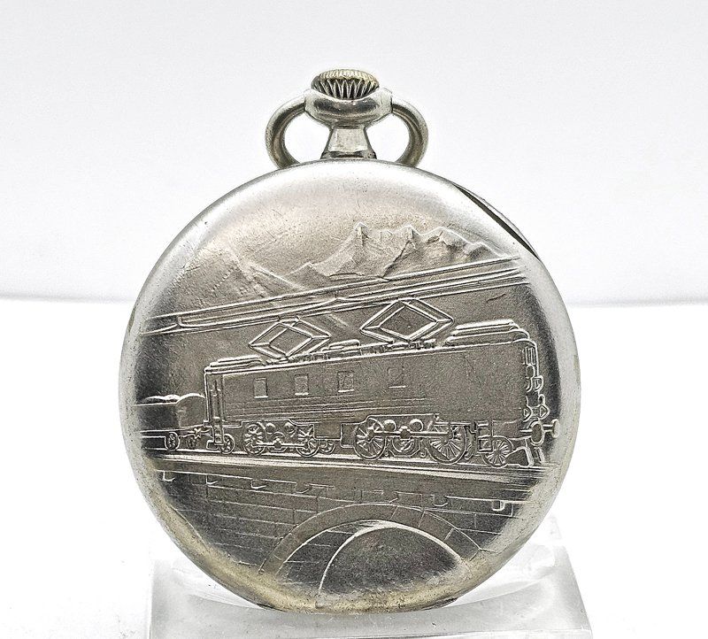 Doxa Orologi: Taschenuhr antik "DOXA Eisenbahner Uhr" – Usato da Zug venduto da urzeit 1