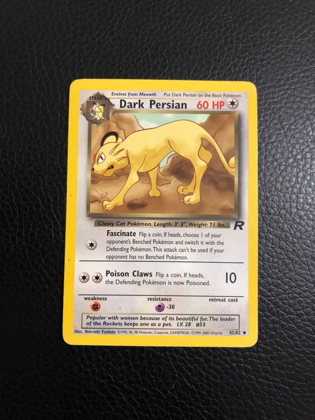 Pokémon Sammelbilder & Trading cards: Team Rocket Dark Persian 42/82 Ab 1 – Gebraucht aus Paradiso von Pkmn10