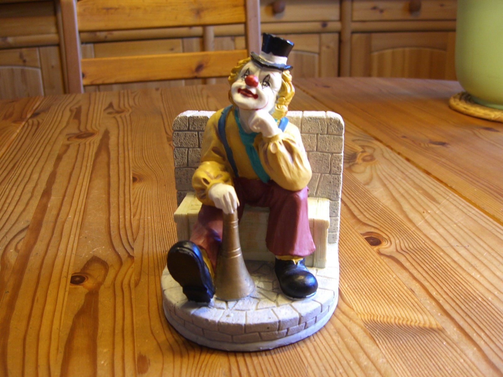 Statuette: Lustiger "Gilde" Clown mit einem Megaphon, Buchstütze, Deko – Usato da Winterthur venduto da Gaia 4