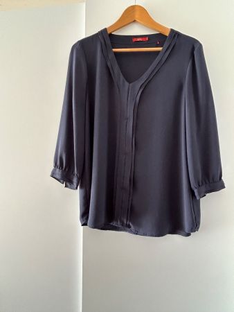 Dunkelblaue, elegenate Esprit EDC Bluse, Grösse L