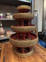 Ensemble de 4 plateaux décoratifs empilables