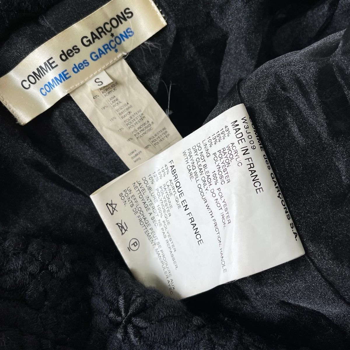 Comme Des Garcons Giacche: COMME DES GARCONS Black Lace Jacket – Nuovo (secondo la descrizione) da Emmen venduto da Avviivva_Com2023 5
