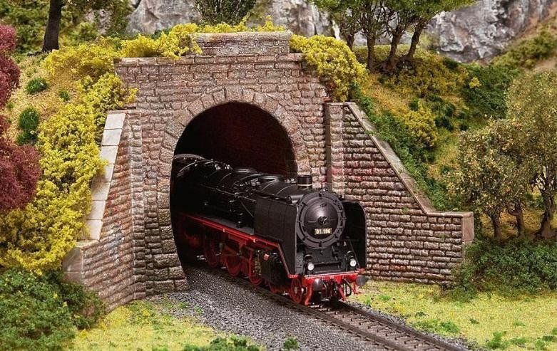 Faller Modellini di ferrovie: FALLER 559 H0: Tunnelportal, auch E-Loks, 1- oder 2-spurig – Nuovo e nell'imballaggio originale da Brüttisellen venduto da Rentner44zh 2