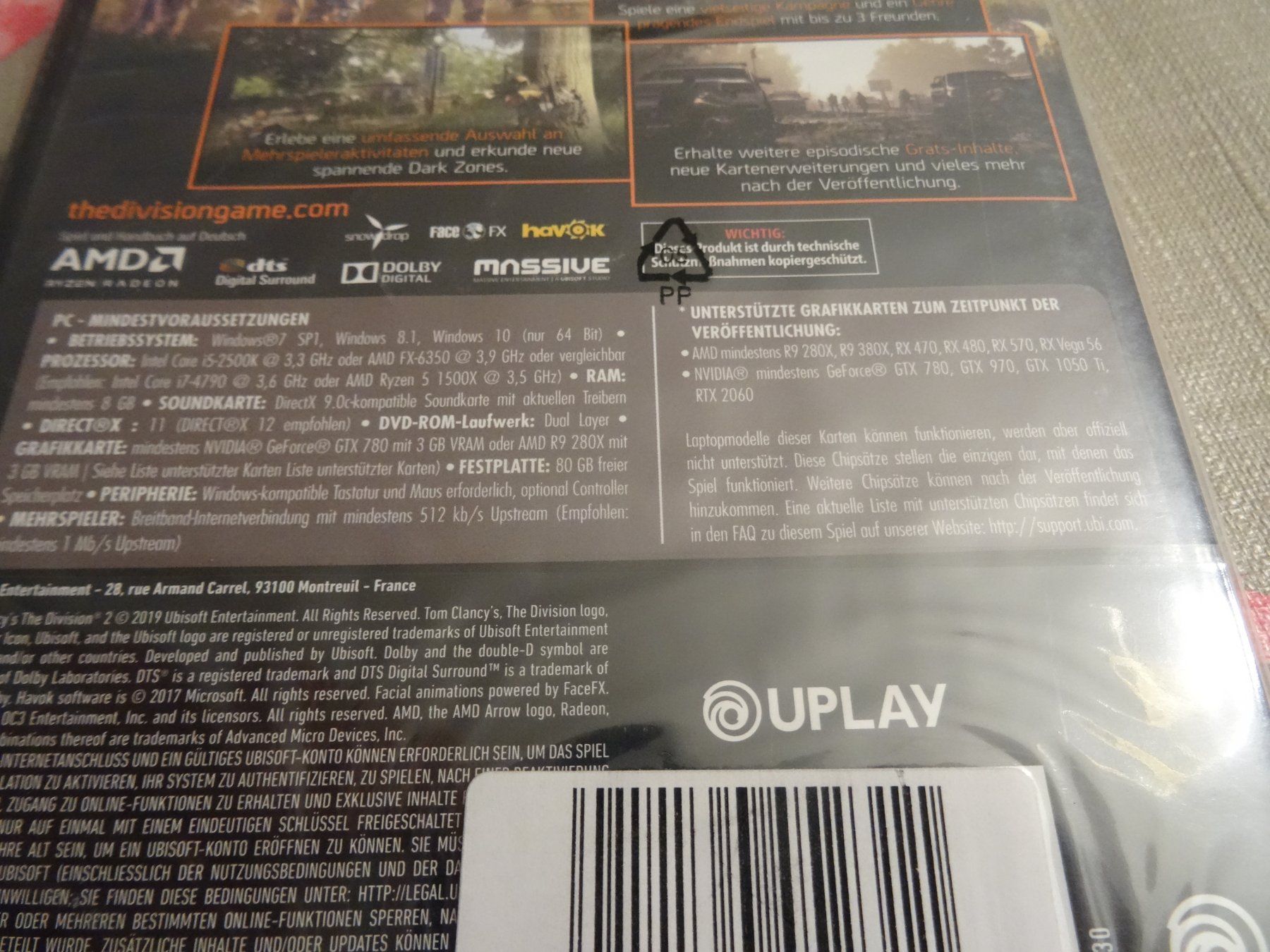 Microsoft Giochi: The Division 2 - PC - Neu & OVP - – Nuovo e nell'imballaggio originale da Olten venduto da Disc-Ausverkauf 2