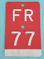 Fahrradnummer Velonummer FR 77