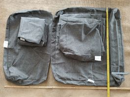 Gemütliche Loungemöbel-Kissenbezug Set, Grau, Neuwertig!
