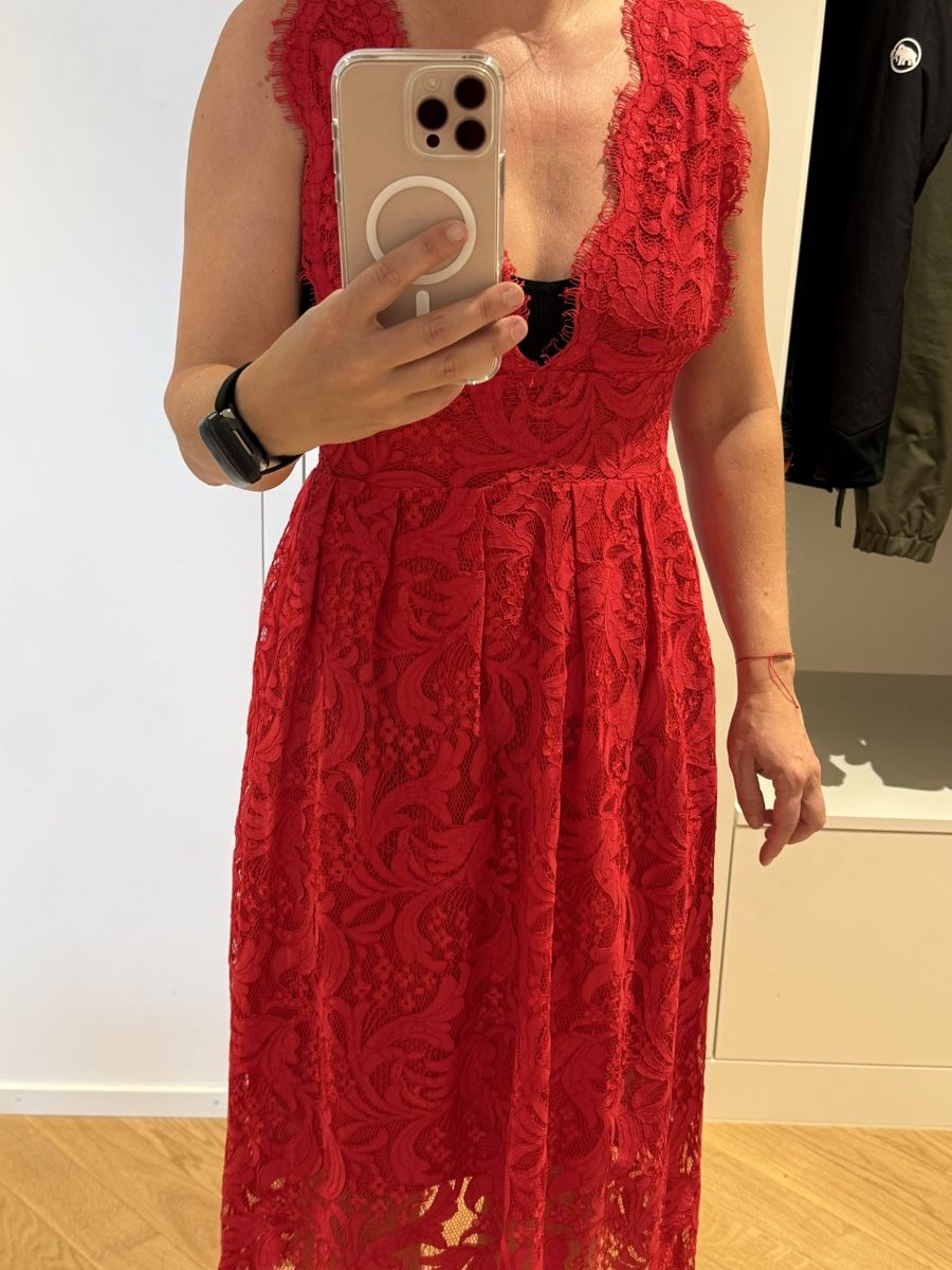 Vestiti: Kleid in Spitze, Rot, Gr 36 – Usato da Zürich venduto da afterglow27