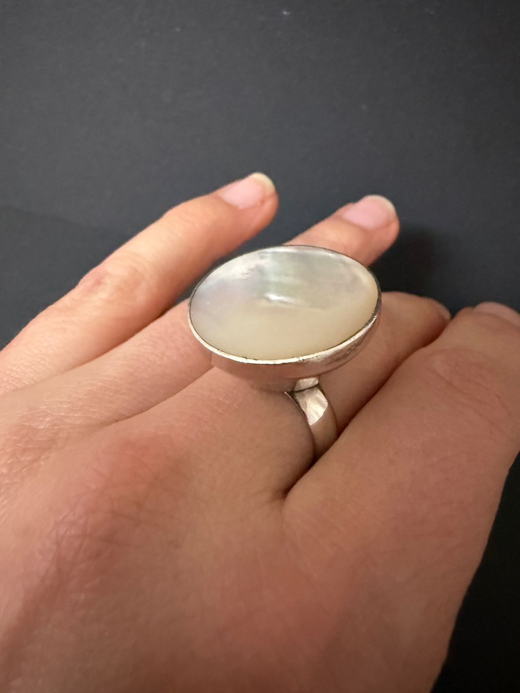 Ringe: Silber Ring mit Perlmutt 925 – Gebraucht aus Spiegel b. Bern von Rogger72 7