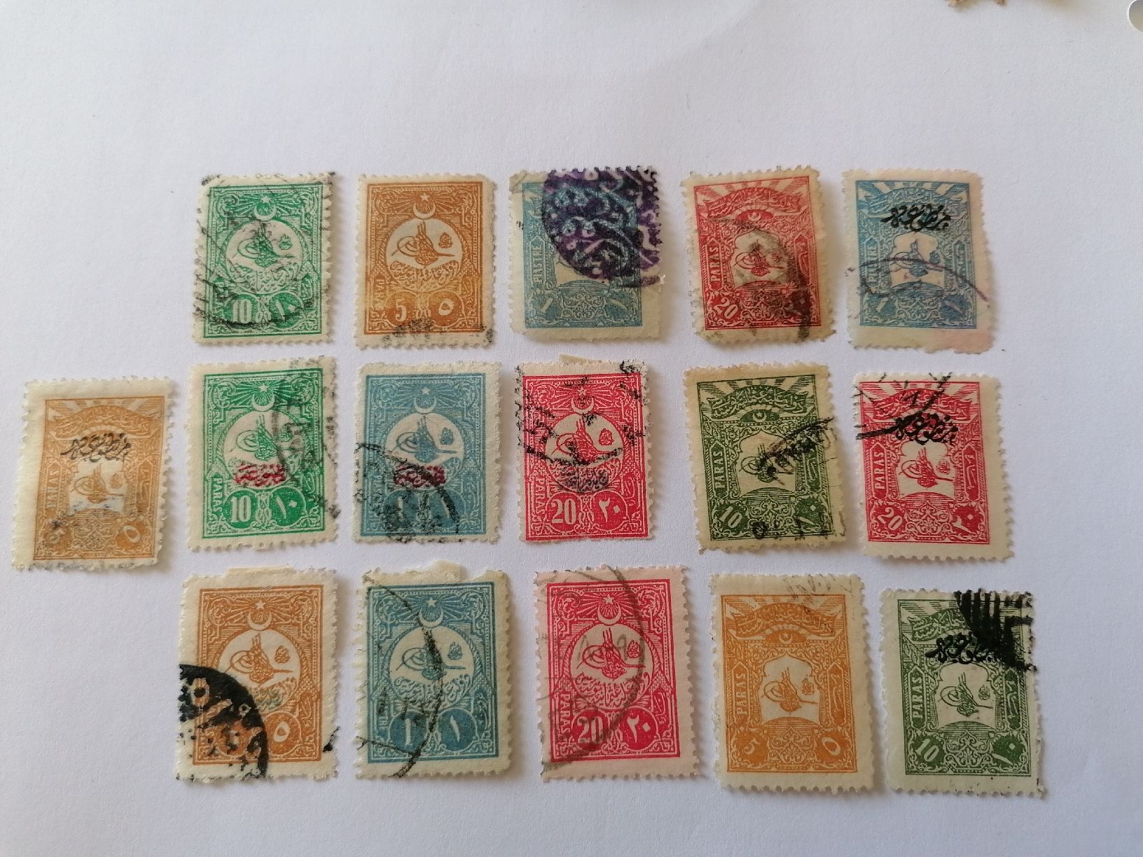 Tutti i francobolli: 16mal Osmanisches Reich um 1900 – Usato da Happerswil venduto da tschergi