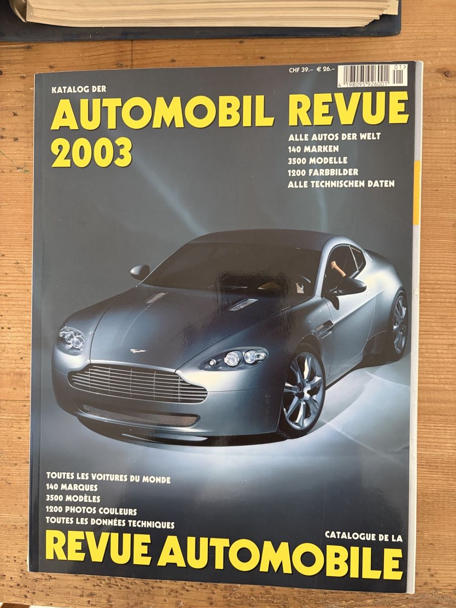 Riviste & Magazine: Automobil Revue Katalog 2003 – Usato da Gränichen venduto da Xbertone