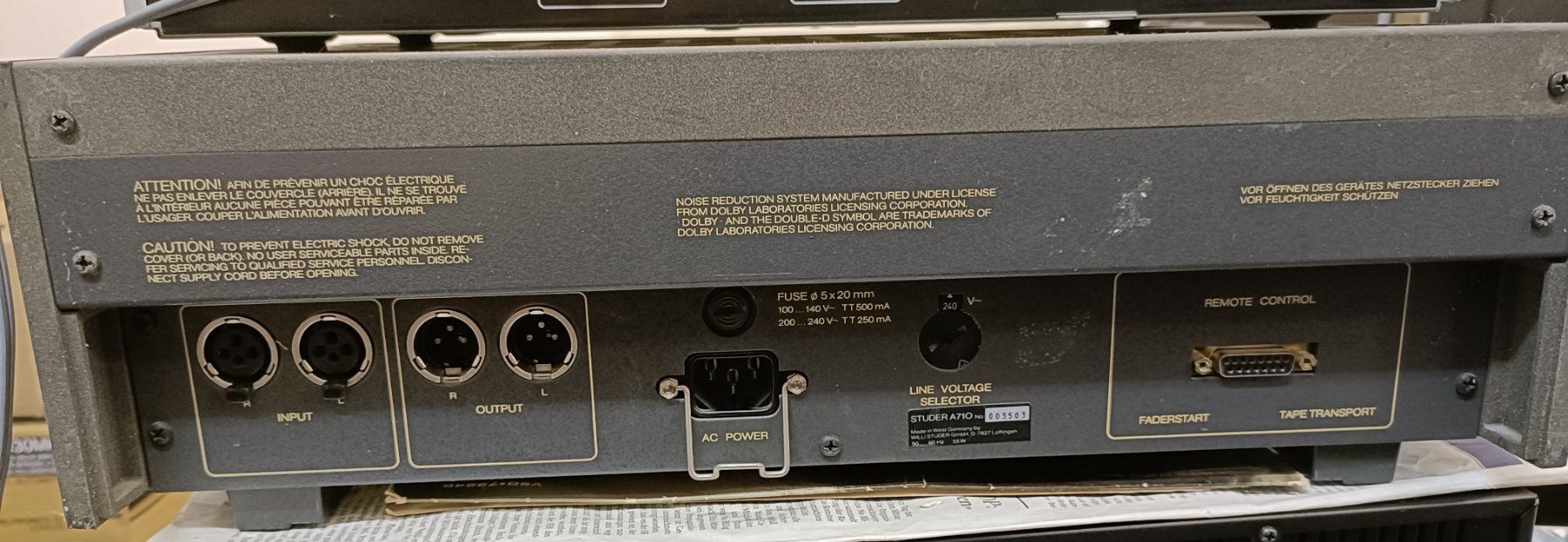 Studer Audio- & Mediensysteme: STUDER A710 TAPE-DECK TOP – Gebraucht aus Ittigen von belfo 6