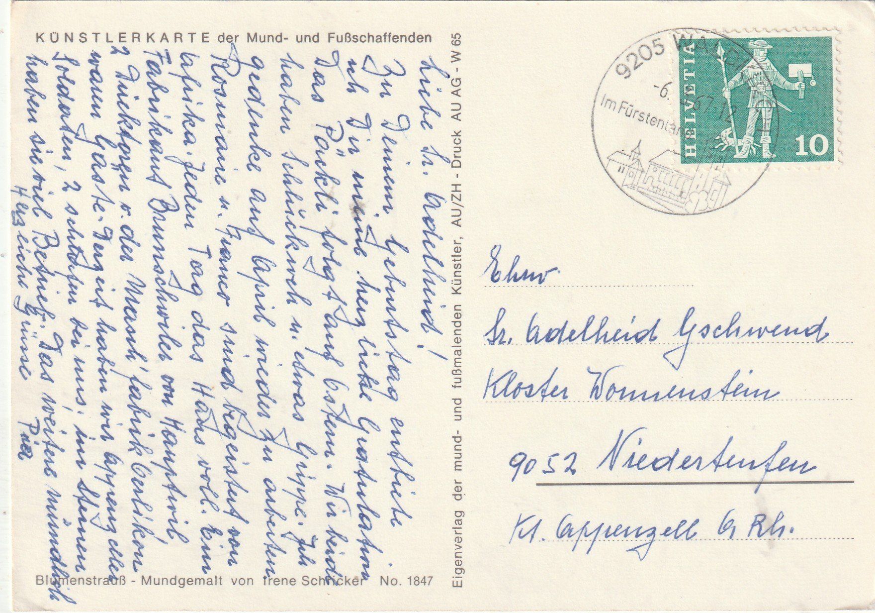 Cartes postales: Gruss Blumenkarte – D'occasion à Lumbrein par made02 1