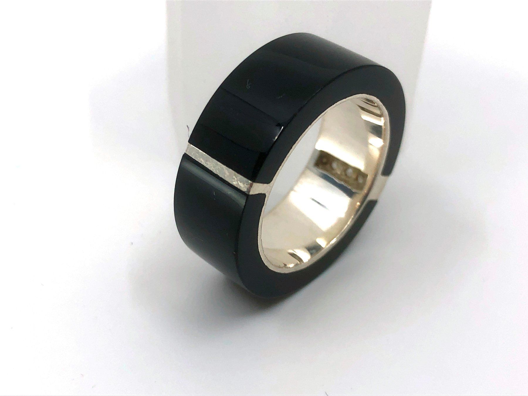 Anelli: Ring Silber 925 Schwarz & 3 "Steinen" – Usato da Basel venduto da Tiabeanie 2