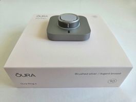 Oura Ring 4, Brushed silver, Grösse 10