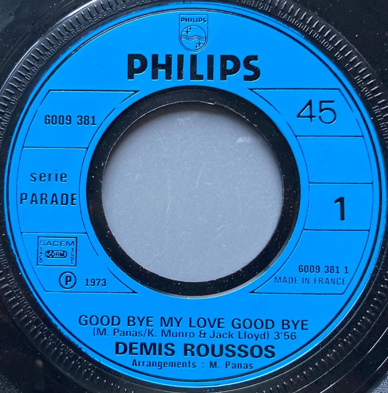 Dischi in vinile: DEMIS ROUSSOS - GOOD BYE MY LOVE GOOD BYE – Usato da Poliez-Pittet venduto da Newtown-Records 2