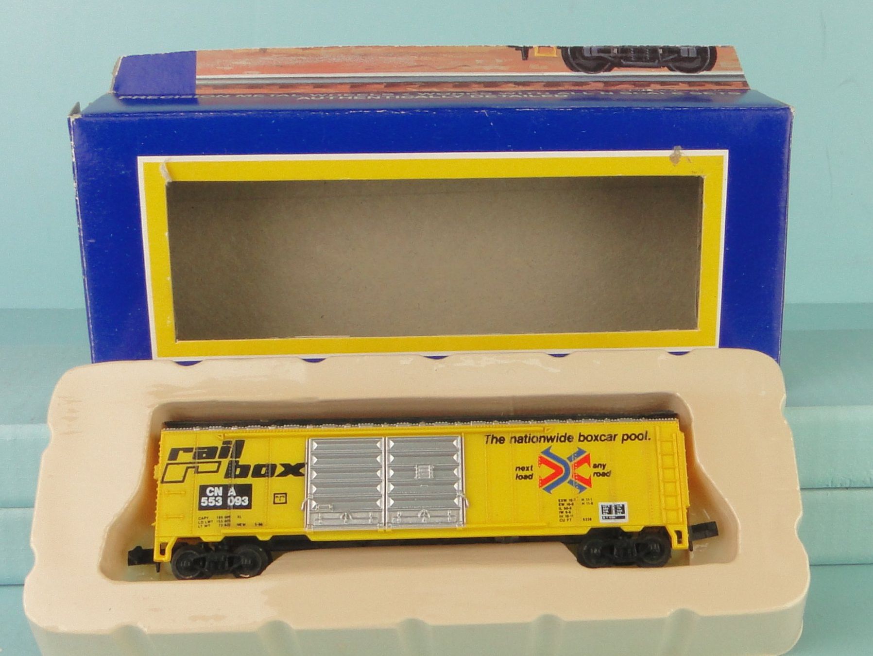 Modellini di ferrovie: Life-Like Spur N Hi-Cube Rail Box – Usato da Bülach venduto da Albitrain 4