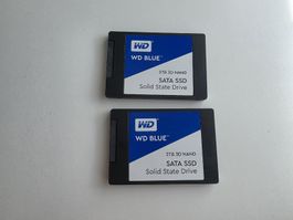 2x WD Blue 3D NAND SSD 2TB 2.5 Zoll SATA sehr gut neuwertig